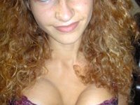 Nice hot curly babe posing naked