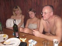 Hottest swinger party at sauna