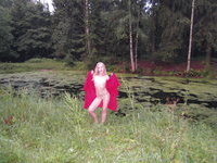 Russian amateur blonde GF outdoor nude