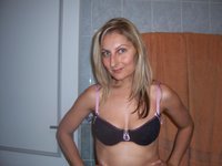 Sexy blond wife with beautiful tits