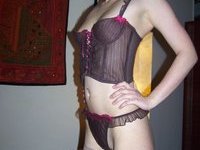 Amateur wife posing at home