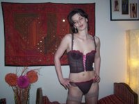 Amateur wife posing at home