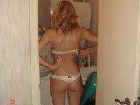 Blonde amateur wife naked posing and fucking