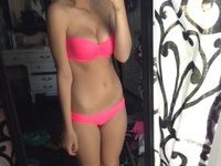 Beautiful young tiny girl with big boobs