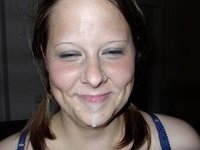 Titsjob and sperm on her face