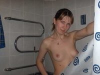 Homenade sexy naked posing and bathing