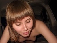 Sweet girl blowjob and fuck in car