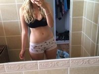 Young big boobs blonde GF love naked selfshots