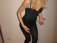 Blonde wife likes to wear pantyhose