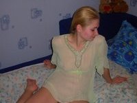 Russian amateur blonde wife