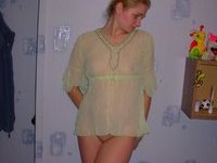 Russian amateur blonde wife