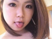 Asian teen girl toying her beautiful pussy