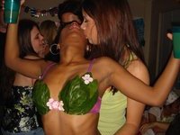 Wild party with hot young girls