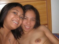 Threesome with two asian sluts