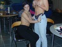 Two horny housewifes having lesbian fun