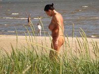 amateur wife at beach