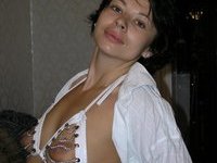 Russian amateur brunette wife Elena