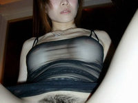 Asian girl with hairy pussy