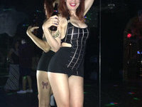 Sweet tattooed party girl