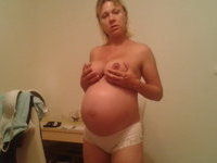 Pregnant amateur blonde wife