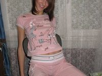 young sweet russian GF posing at home