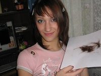 young sweet russian GF posing at home