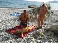 Blonde slut Inessa sex at beach