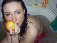 Brunette amateur GF at bath
