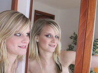 Isabella making nude selfies at mirror