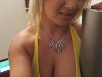 Hot blond MILF with huge melons