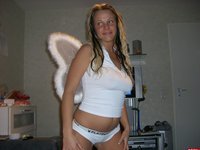 Lovely teen with wings