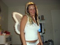 Lovely teen with wings