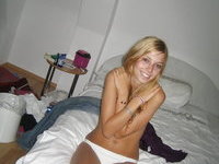 Cute amateur blonde GF posing naked