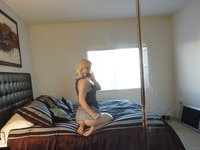Blonde amateur babe self pics and blowjob