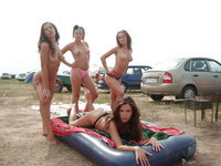 Beautiful amateur babe with friends