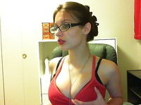 Young amateur GF in glasses