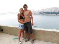 Blonde amateur wife at vacations