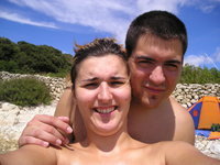 Amateur couple at vacations