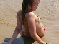 Amateur wife at summer vacations