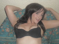Brunette amateur wife with long hair