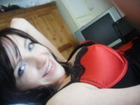 Brunette amateur wife with long hair