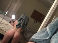 Sexy hairy teen GF showers