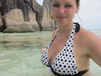 Amateur wife Yvonne at vacations