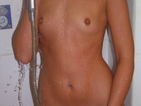 Cute young amateur GF at shower