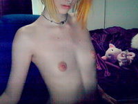 Punk girl nude at home