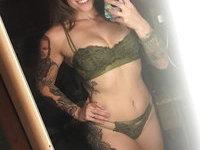 Nasty tattooed MILF hot selfies