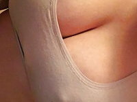 Natural tits on chubby MILF Gemma