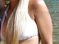 Blonde teen GF with huge tits selfies