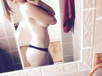 Stunning big tit GF selfies at bath