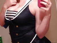 Chubby big tit sailor girl selfies